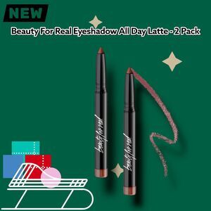 New Beauty For Real Shadow STX 24-7 Eyeshadow Stick Two-Pack – All Day Latte